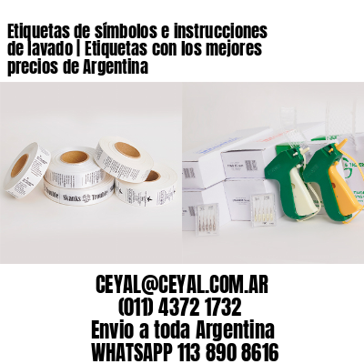 Etiquetas de símbolos e instrucciones de lavado | Etiquetas con los mejores precios de Argentina