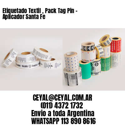 Etiquetado Textil , Pack Tag Pin - Aplicador Santa Fe