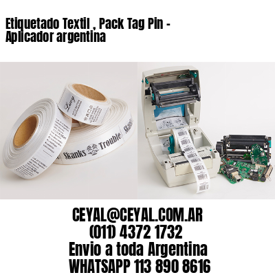 Etiquetado Textil , Pack Tag Pin - Aplicador argentina