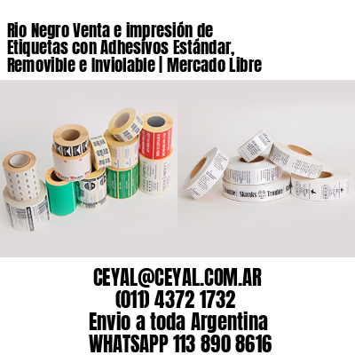 Rio Negro Venta e impresión de Etiquetas con Adhesivos Estándar, Removible e Inviolable | Mercado Libre