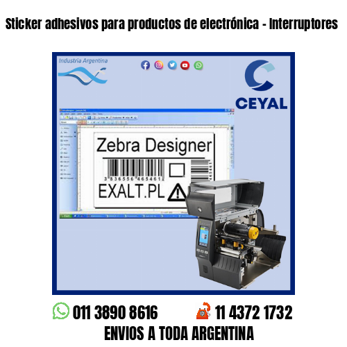 Sticker adhesivos para productos de electrónica - Interruptores