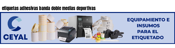 etiquetas adhesivas banda doble medias deportivas