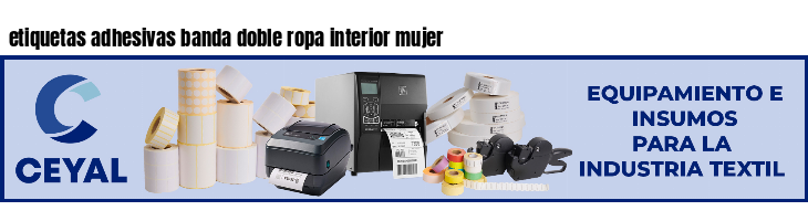 etiquetas adhesivas banda doble ropa interior mujer