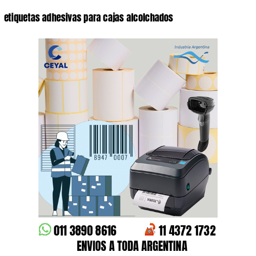 etiquetas adhesivas para cajas alcolchados