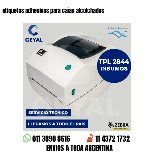 etiquetas adhesivas para cajas alcolchados