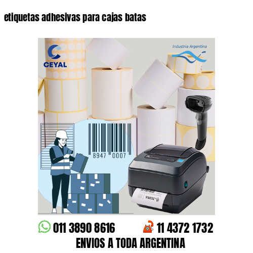 etiquetas adhesivas para cajas batas