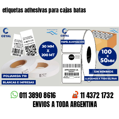 etiquetas adhesivas para cajas batas