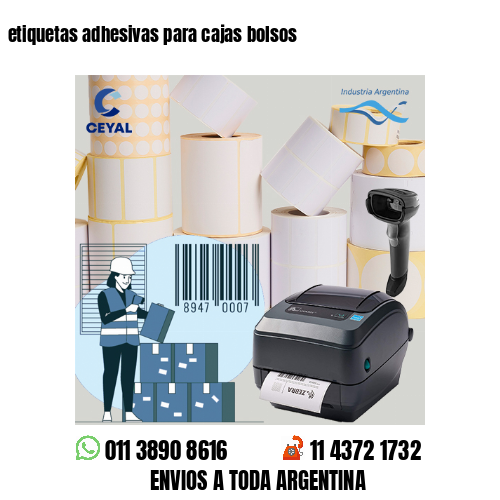 etiquetas adhesivas para cajas bolsos