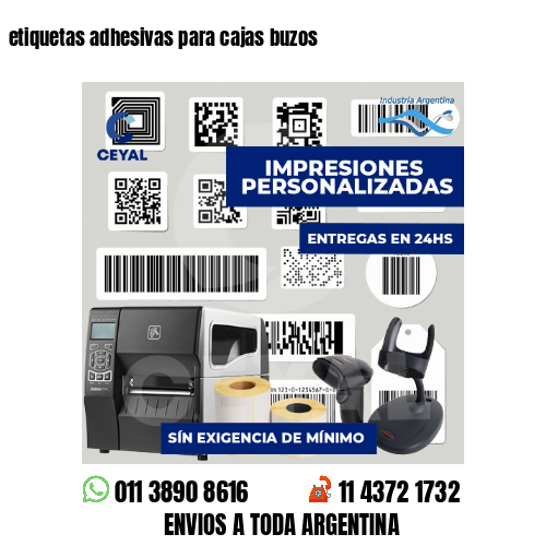 etiquetas adhesivas para cajas buzos