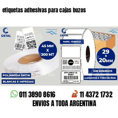 etiquetas adhesivas para cajas buzos