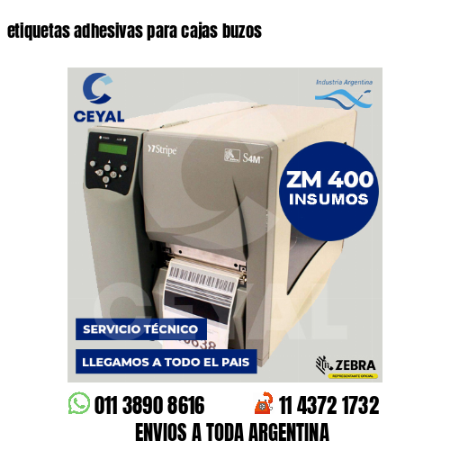 etiquetas adhesivas para cajas buzos