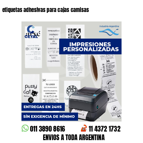 etiquetas adhesivas para cajas camisas