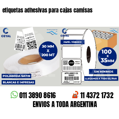 etiquetas adhesivas para cajas camisas