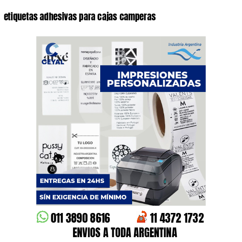 etiquetas adhesivas para cajas camperas