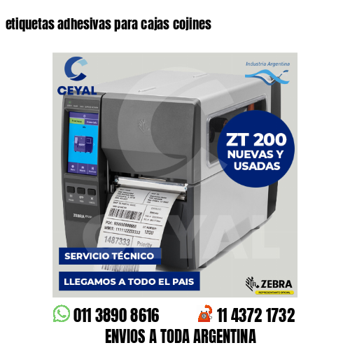 etiquetas adhesivas para cajas cojines