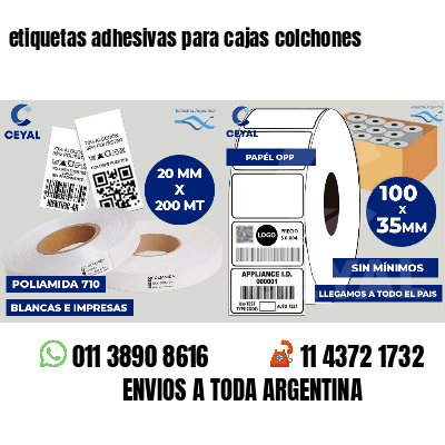 etiquetas adhesivas para cajas colchones