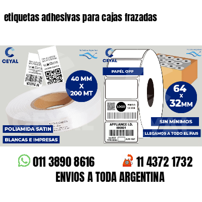 etiquetas adhesivas para cajas frazadas