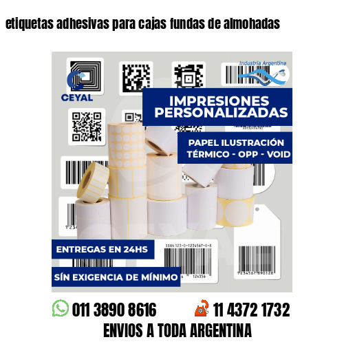 etiquetas adhesivas para cajas fundas de almohadas