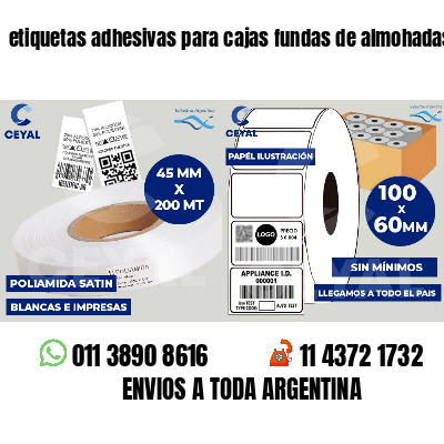 etiquetas adhesivas para cajas fundas de almohadas