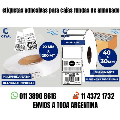 etiquetas adhesivas para cajas fundas de almohadones