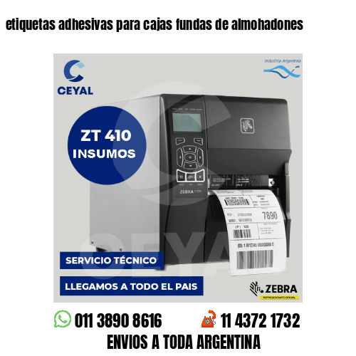 etiquetas adhesivas para cajas fundas de almohadones