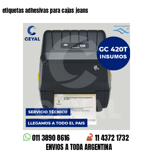 etiquetas adhesivas para cajas jeans