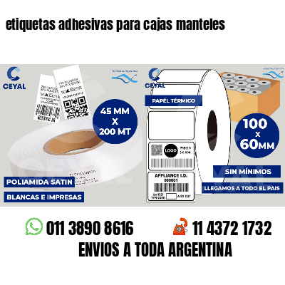 etiquetas adhesivas para cajas manteles