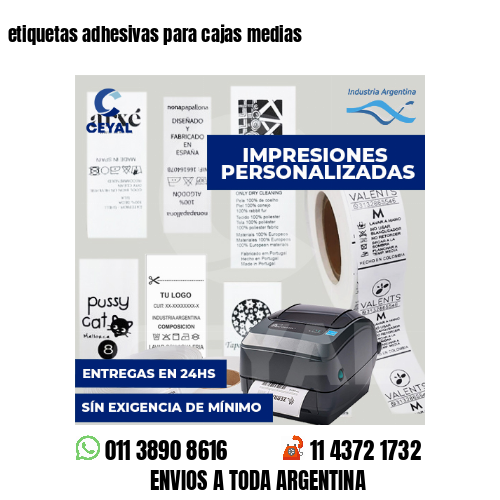 etiquetas adhesivas para cajas medias