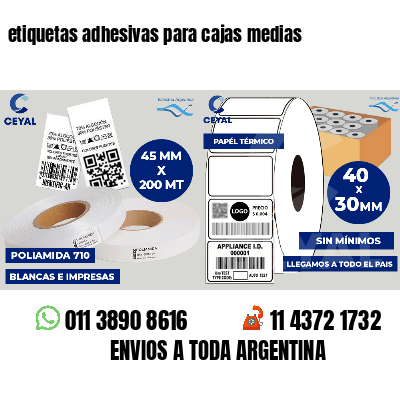 etiquetas adhesivas para cajas medias