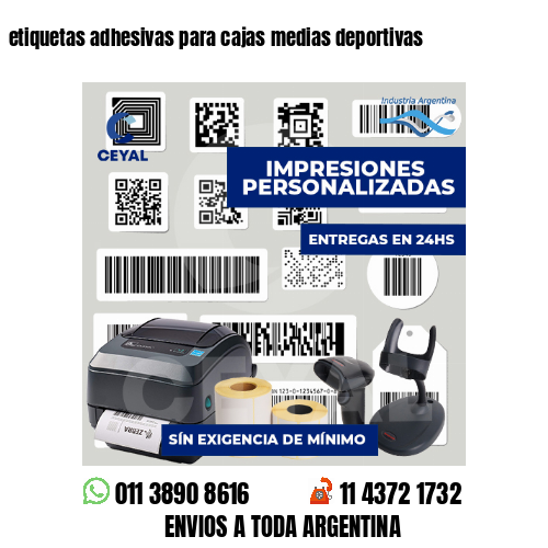 etiquetas adhesivas para cajas medias deportivas