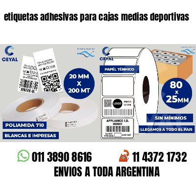 etiquetas adhesivas para cajas medias deportivas