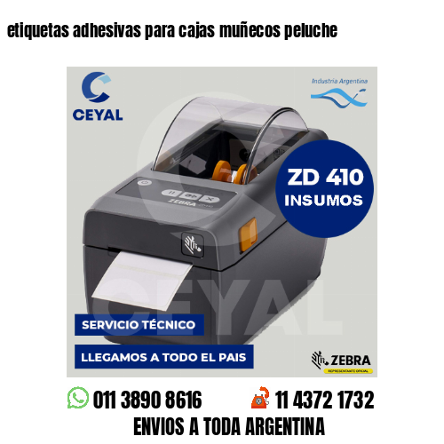 etiquetas adhesivas para cajas muñecos peluche