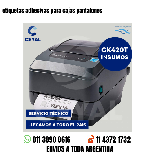 etiquetas adhesivas para cajas pantalones