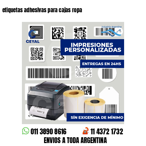 etiquetas adhesivas para cajas ropa