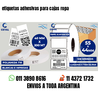 etiquetas adhesivas para cajas ropa