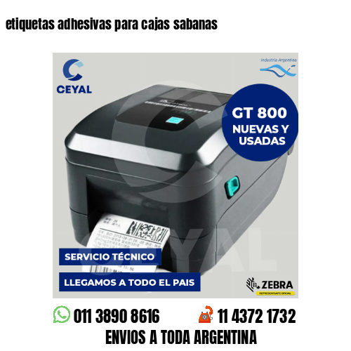 etiquetas adhesivas para cajas sabanas