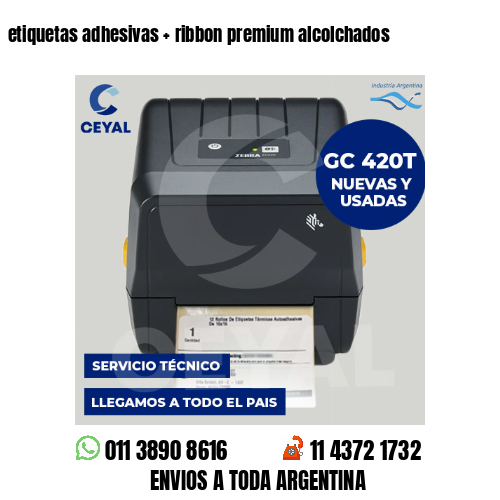 etiquetas adhesivas   ribbon premium alcolchados