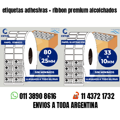 etiquetas adhesivas   ribbon premium alcolchados