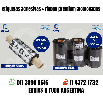 etiquetas adhesivas   ribbon premium alcolchados