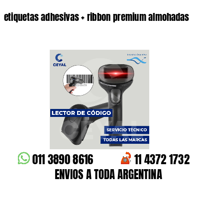 etiquetas adhesivas   ribbon premium almohadas