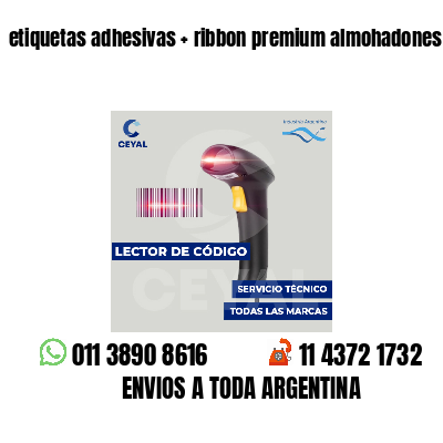 etiquetas adhesivas   ribbon premium almohadones