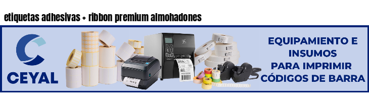 etiquetas adhesivas   ribbon premium almohadones