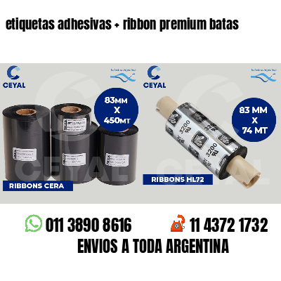 etiquetas adhesivas   ribbon premium batas