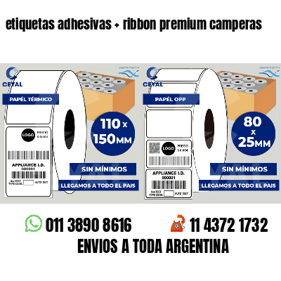 etiquetas adhesivas   ribbon premium camperas