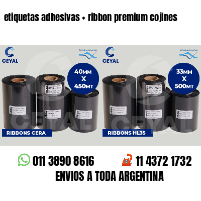 etiquetas adhesivas   ribbon premium cojines