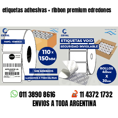 etiquetas adhesivas   ribbon premium edredones