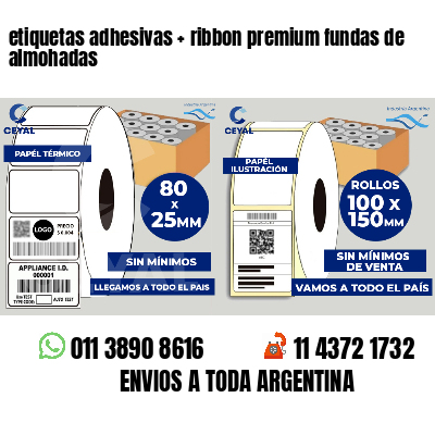 etiquetas adhesivas   ribbon premium fundas de almohadas