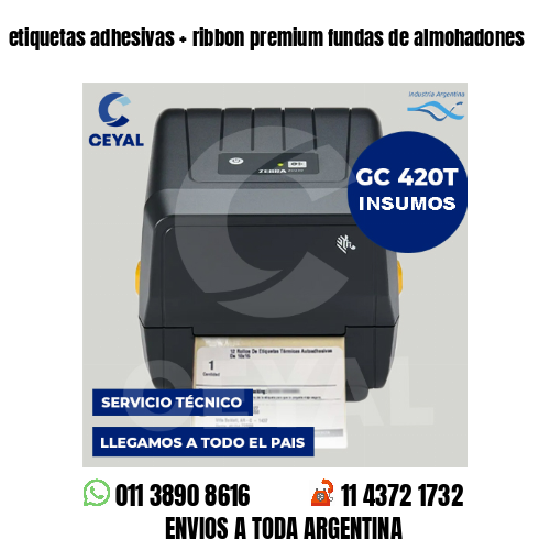 etiquetas adhesivas   ribbon premium fundas de almohadones