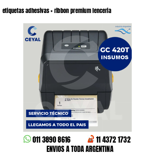 etiquetas adhesivas   ribbon premium lenceria