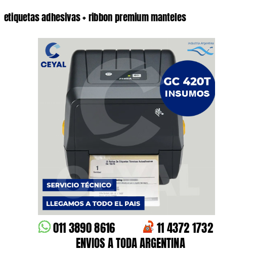 etiquetas adhesivas   ribbon premium manteles